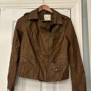 Altr’d State Faux Brown Leather Jacket. Size S. Adorable. Great Condition. Casua